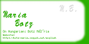 maria botz business card